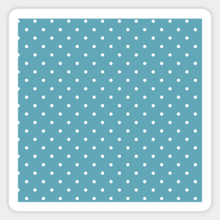 Teal Blue Mini Polka Dots Pattern Sticker